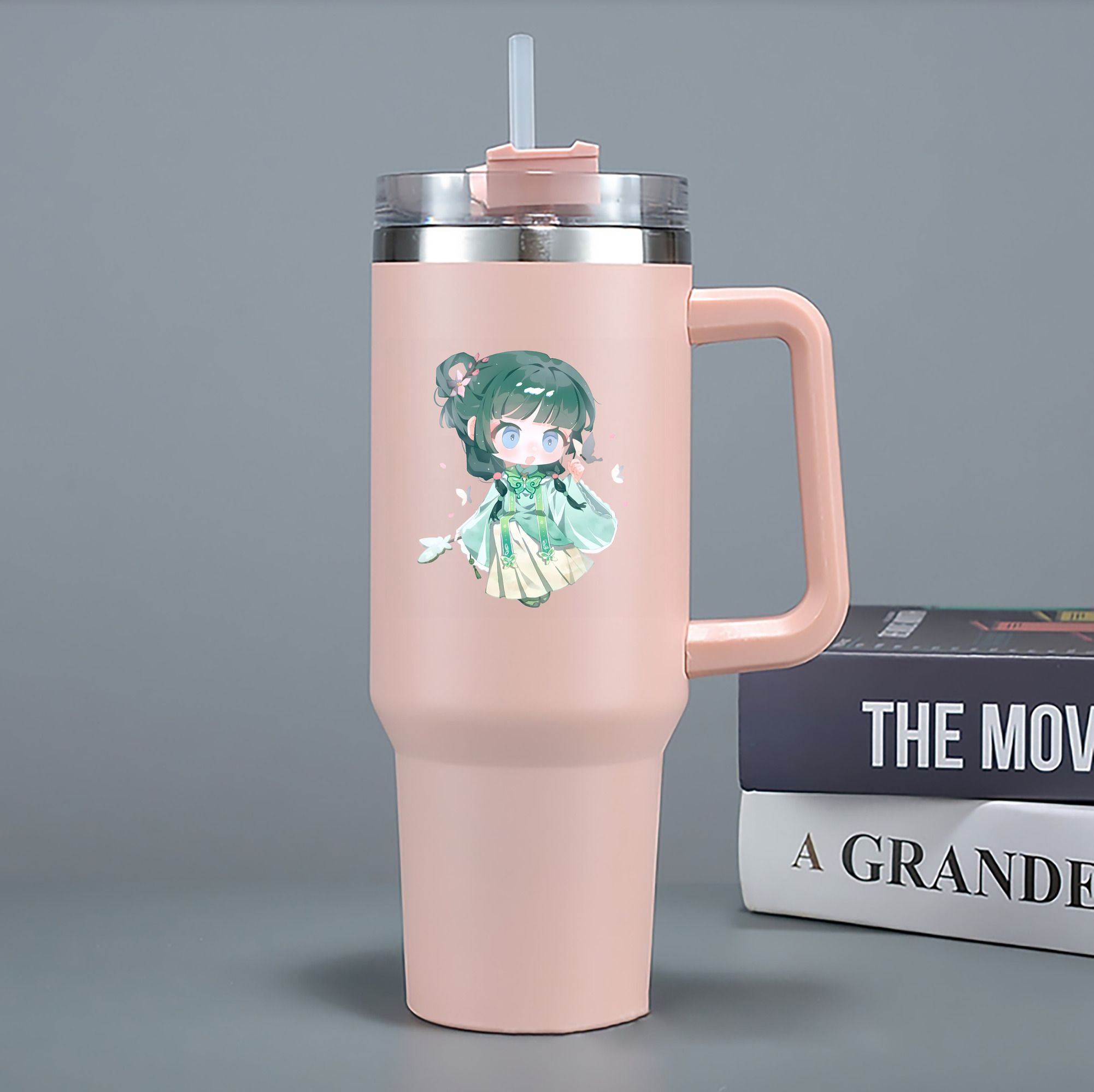 （画像用） 薬屋のひとりごと The Apothecary Diaries 1200mL車用タンブラー - クリスタルステッカー（プラスチックストロー付き）